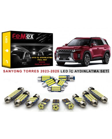 Sanyong Torres (2023-2025) LED İç Aydınlatma Ampul Seti FEMEX Parlak Beyaz