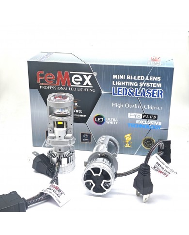 Femex H4 Pro Exclusive 50W Mini Bi-Led Csp Lextar Chips Kendinden Mercekli