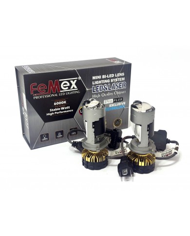 Femex H4 Pro Plus Exclusive Mini Bi-Led + LASER Kendinden Mercekli Selektör Aparatlı Performans Led