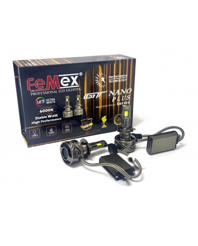 Femex GT Nano Plus Csp LUMILED ROYAL Chipset Radyatör Soğutmalı H7 Led Xenon Far Ampulu