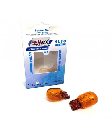 FEMEX Naturel Turuncu T20 W21W 7440/7443 Tek Duy/Çit Duy Sinyal&Gündüz Aydınlatma