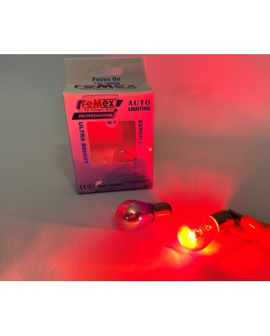 FEMEX Diadem Kırmızı P21W BAY15D Çift Duy Stop Fren Aydınlatma