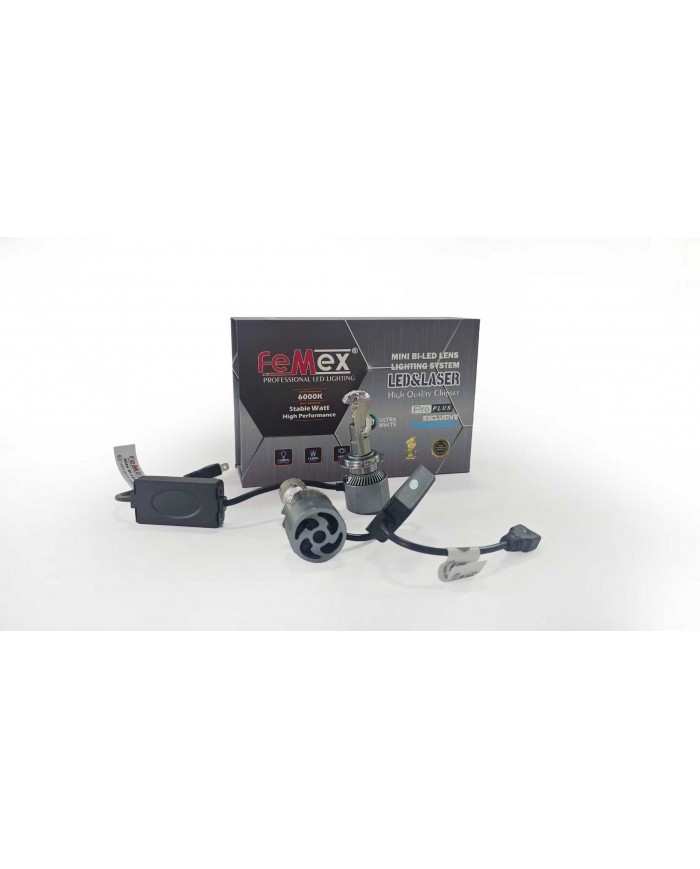 FEMEX Yenilenmiş Pro PLUS EXCLUSIVE Technology CSP LEXTAR Chipset H7 Mini Bi-Led Kendinden Mercekli Performans