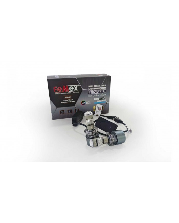 FEMEX Yenilenmiş Pro PLUS EXCLUSIVE Technology CSP LEXTAR Chipset H7 Mini Bi-Led Kendinden Mercekli Performans