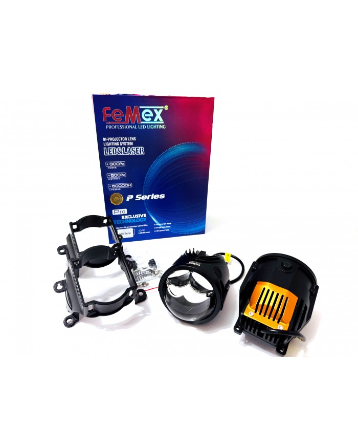 Femex S60 3 Renk Sis Bi-Led Projektör Mercek 3,0 Inc Çift Lazerli