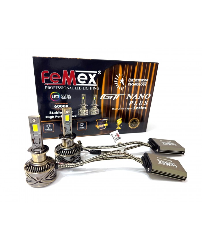 Femex GT Nano Plus Csp LUMILED ROYAL Chipset Radyatör Soğutmalı H1 Led Xenon Far Ampulu