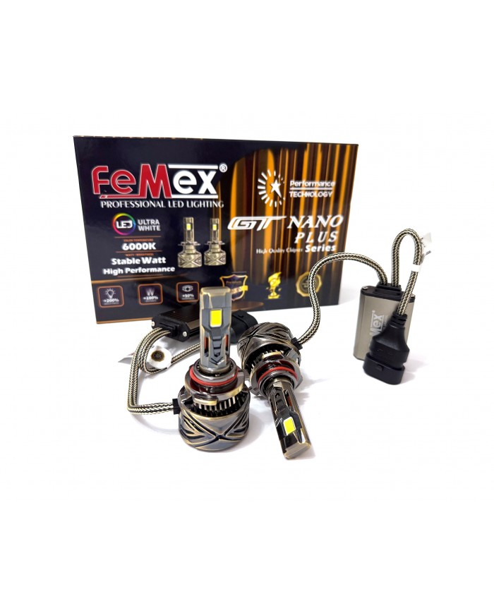 Femex GT Nano Plus Csp LUMILED ROYAL Chipset Radyatör Soğutmalı HB3 9005 Led Xenon Far Ampulu