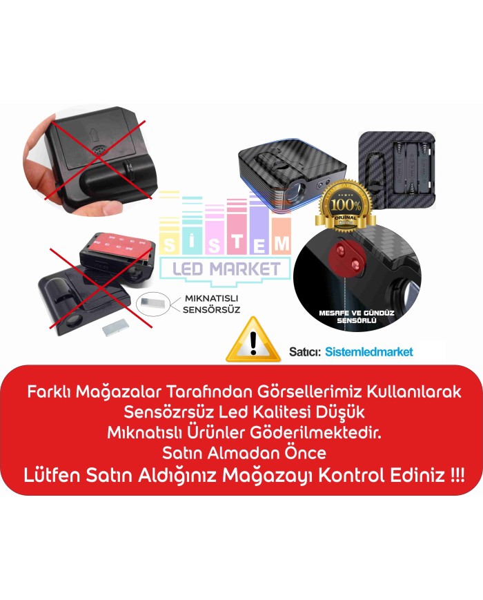 Cupra Araçlar İçin Pilli Yapıştırmalı Kapı Altı Led Logo
