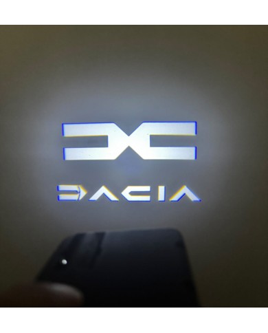 Yeni Logo Dacia Araçlar İçin Mesafe Sensörlü  Fotoselli Pilli Yapıştırmalı Kapı Altı Led Logo