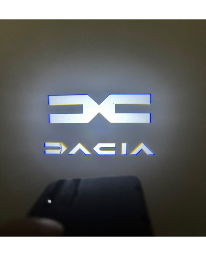 Yeni Logo Dacia Araçlar İçin Mesafe Sensörlü  Fotoselli Pilli Yapıştırmalı Kapı Altı Led Logo